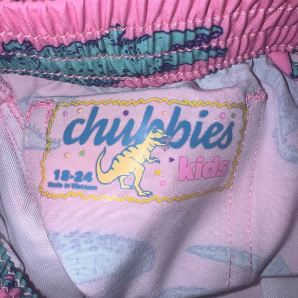 Chubbies Kids Pink Alligator Swim Shorts - Picture 3 of 3